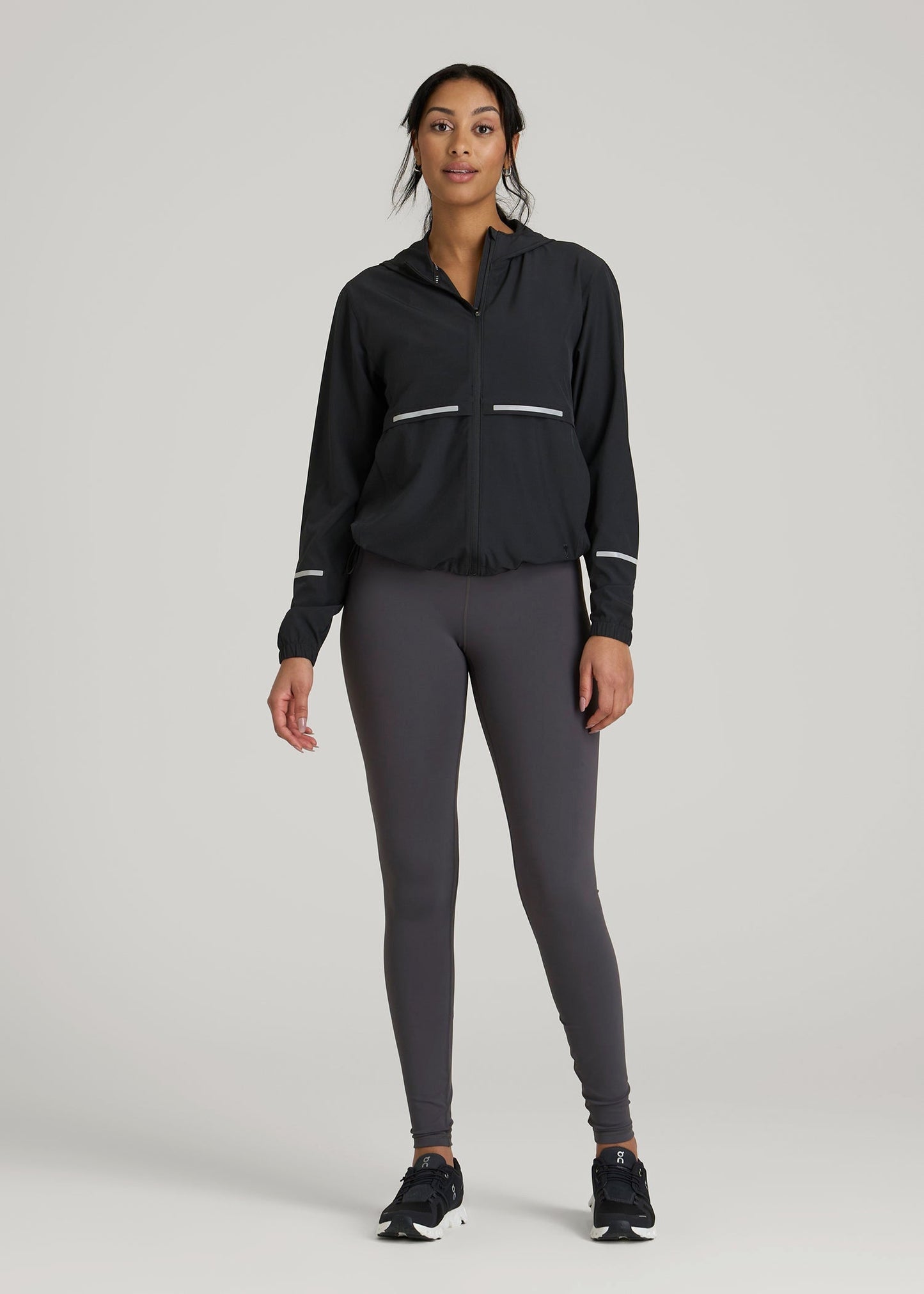 American Tall Men|Women Featherweight Packable Jacket for Tall Women in Black