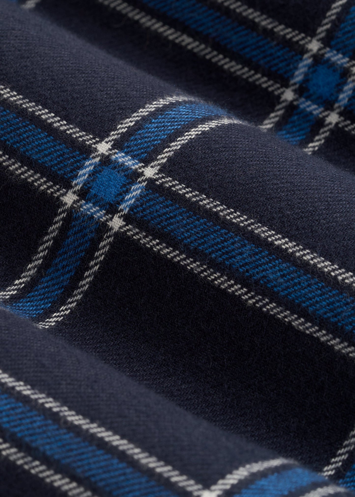 American Tall Men Flannel Pajama Pants for Tall Men in Navy and Blue Windowpane