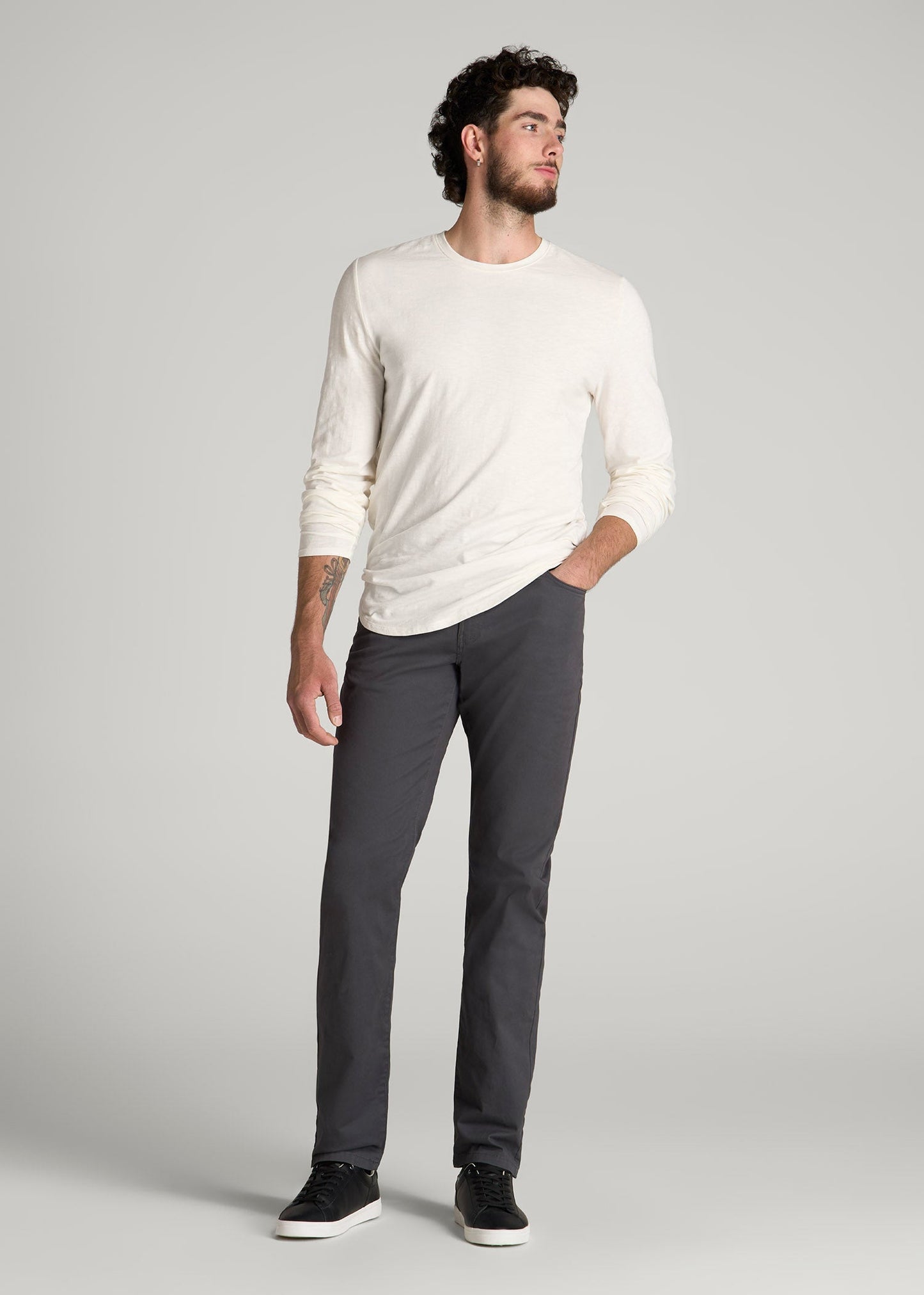 American Tall Men J1 STRAIGHT Leg Five-Pocket Pants for Tall Men in Iron Grey