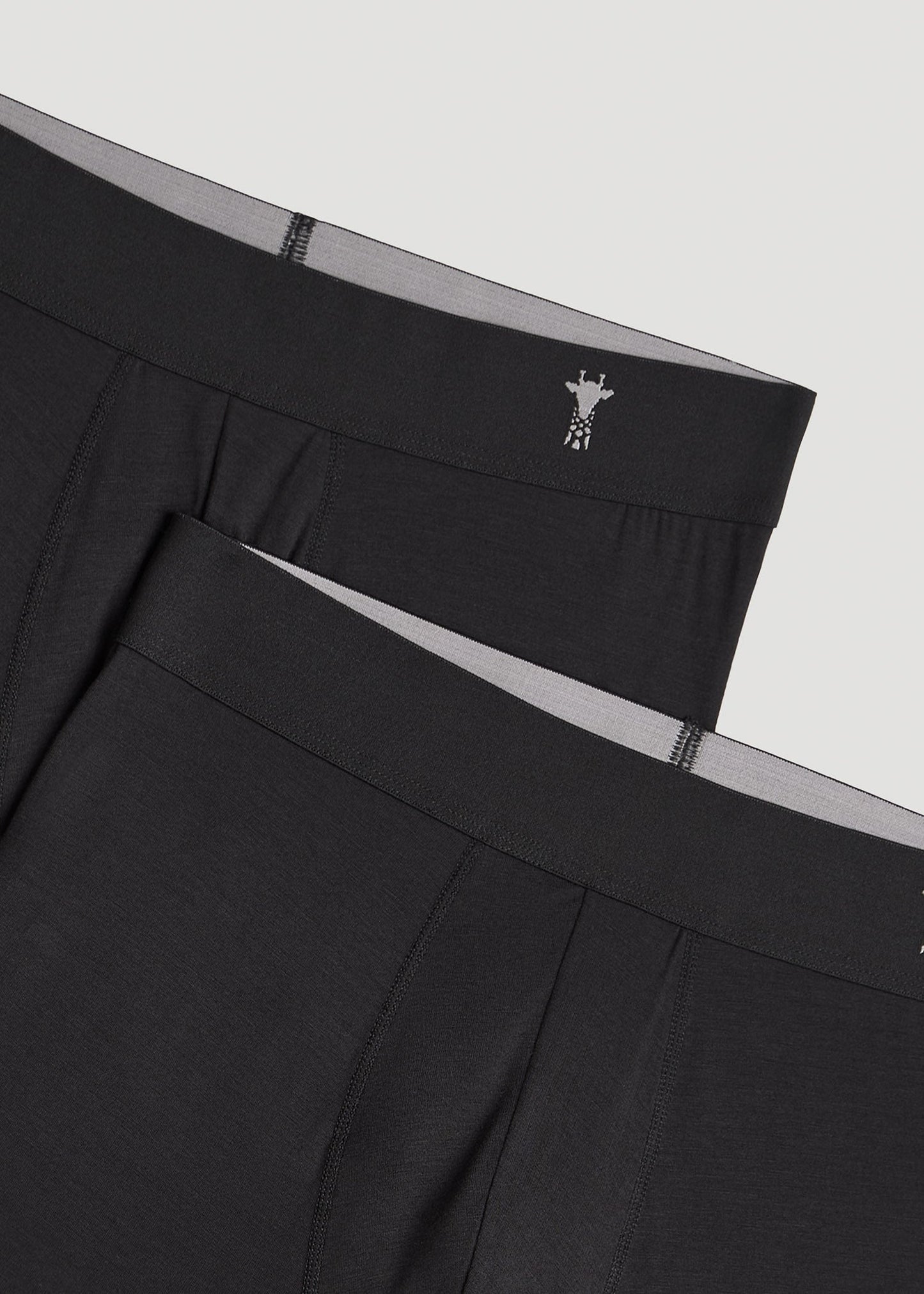 American Tall Men Micro Modal Boxer Briefs for Tall Men in Black