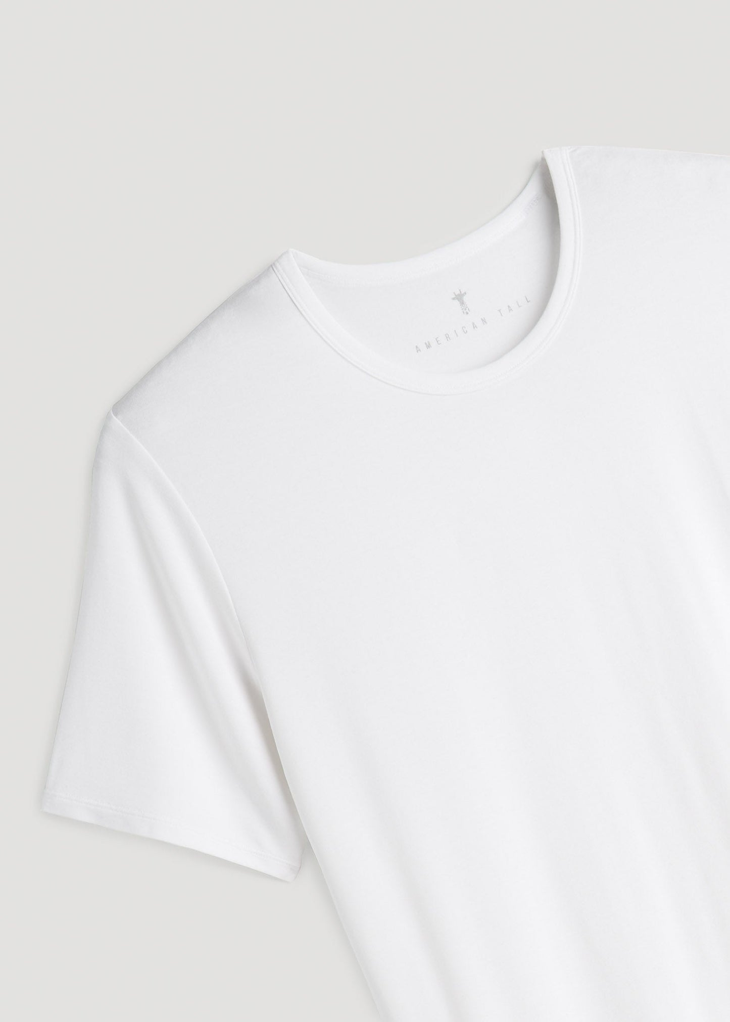 American Tall Men 2-Pack Luxe Modal Crewneck Undershirts for Tall Men in White