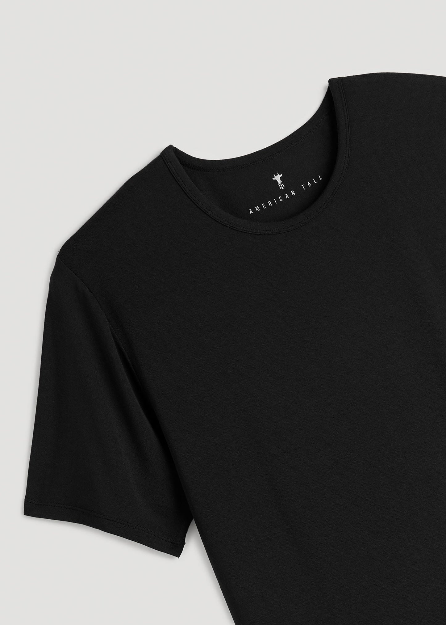 American Tall Men 2-Pack Luxe Modal Crewneck Undershirts for Tall Men in Black
