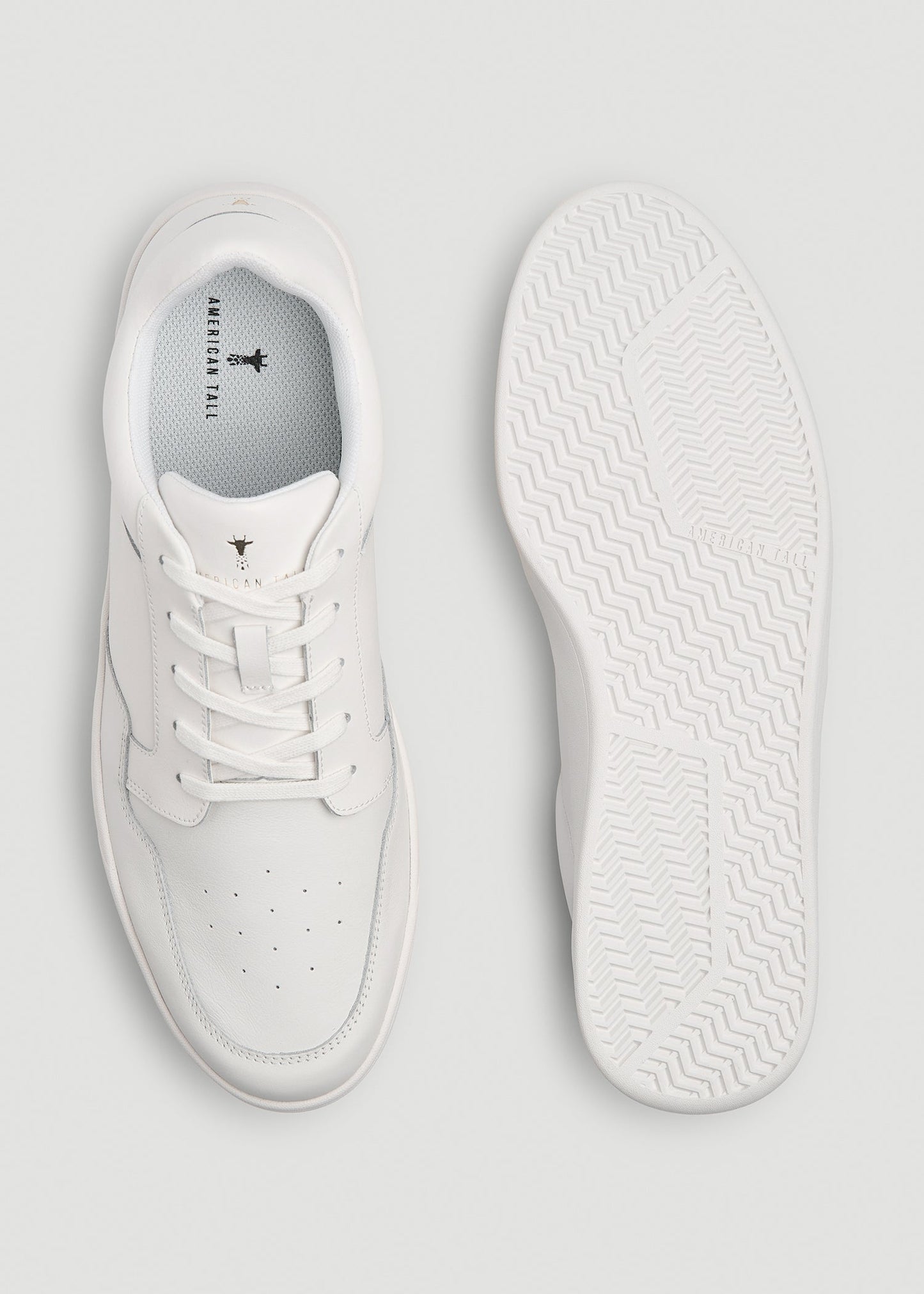 American Tall Men Court Sneaker for Tall Men in White