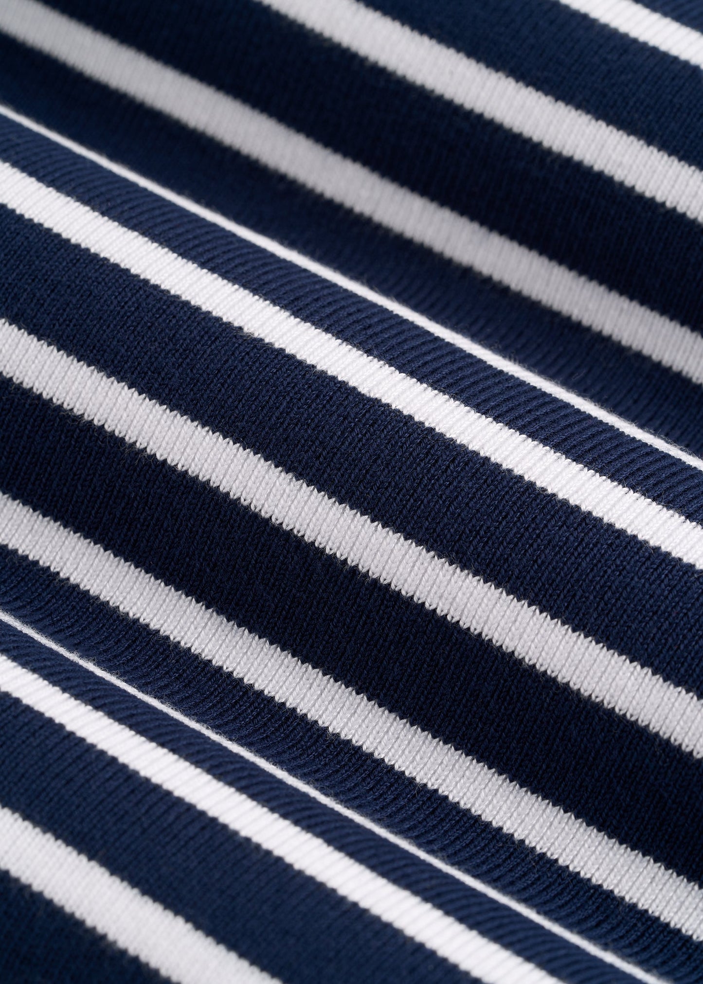 American Tall Women Cropped Knit Tee for Tall Women in Bold Navy Stripe