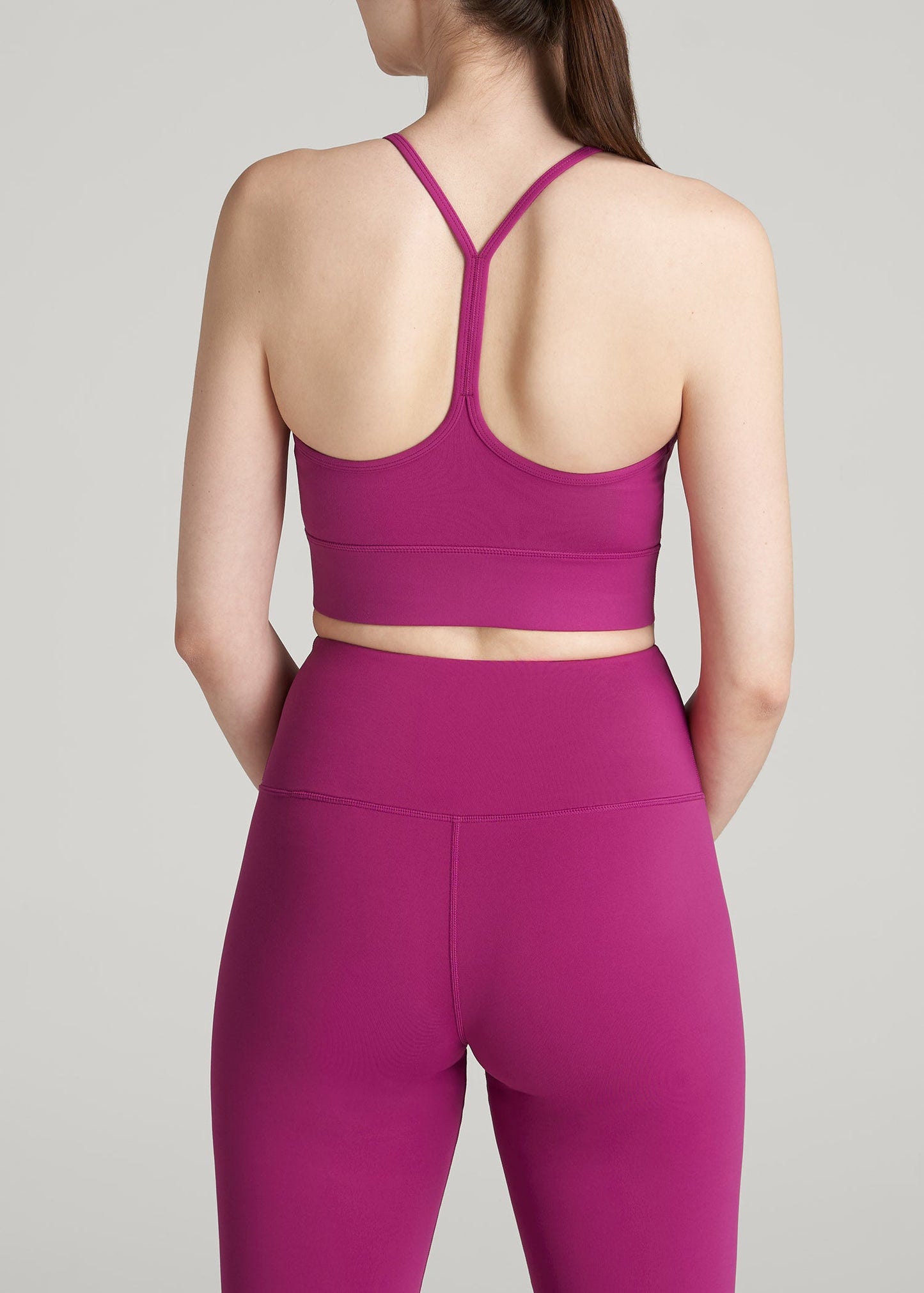 American Tall Women Racerback Sports Bra for Tall Women in Pink Orchid