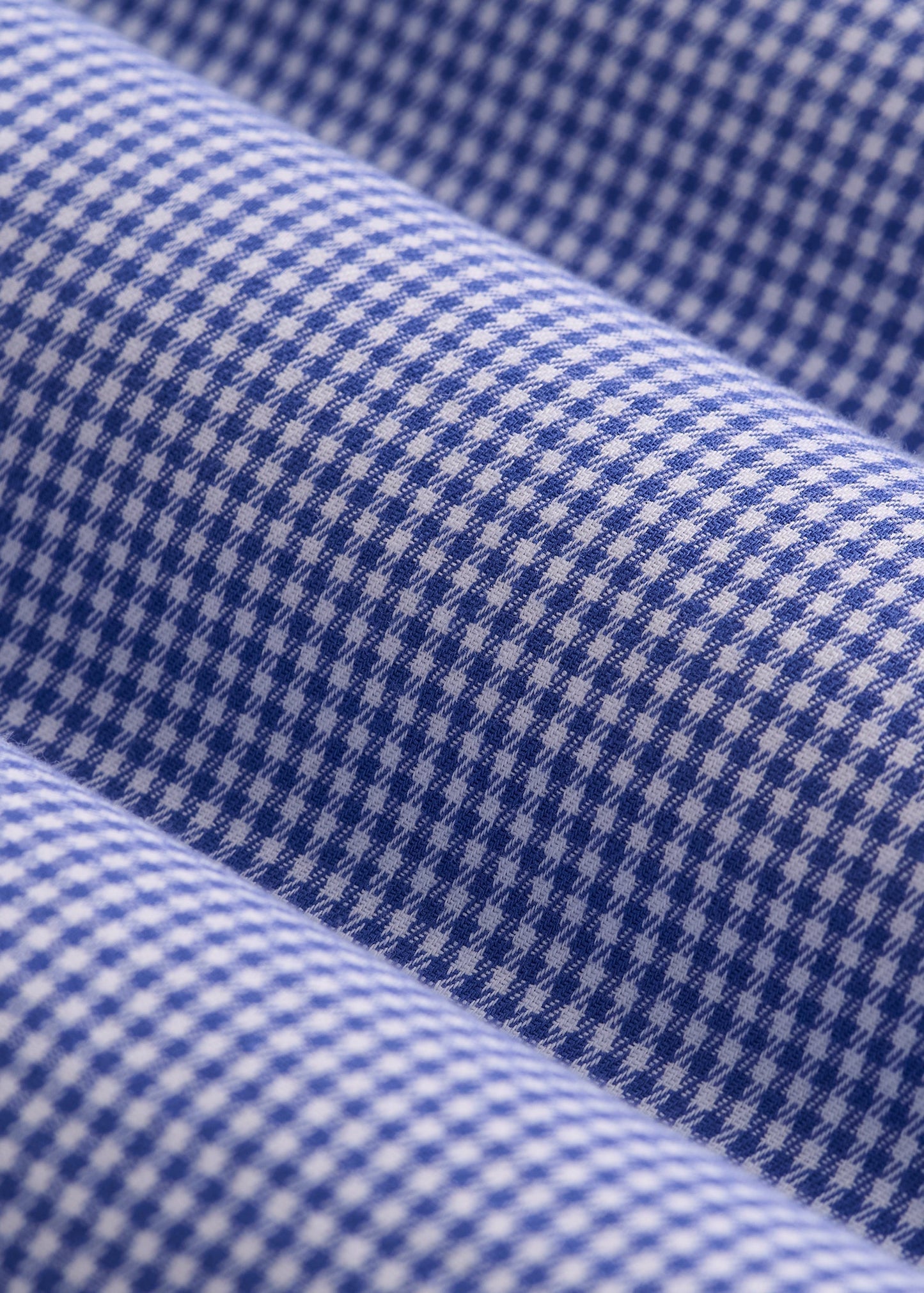 American Tall Men Oskar Easy Care Dress Shirt for Tall Men in Cobalt Mini Check