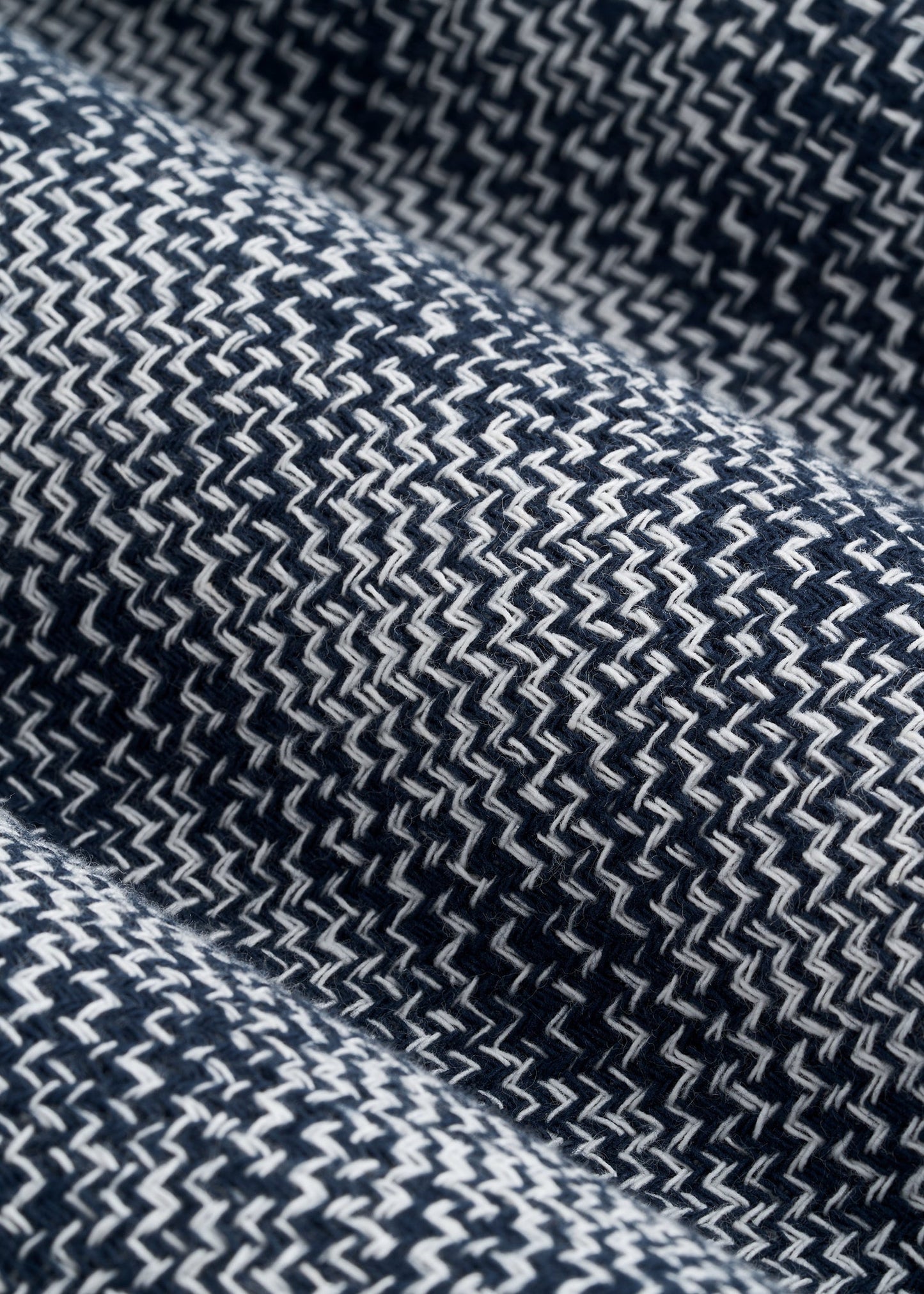 American Tall Men Lightweight Woven Overshirt for Tall Men in Navy Textured Grid