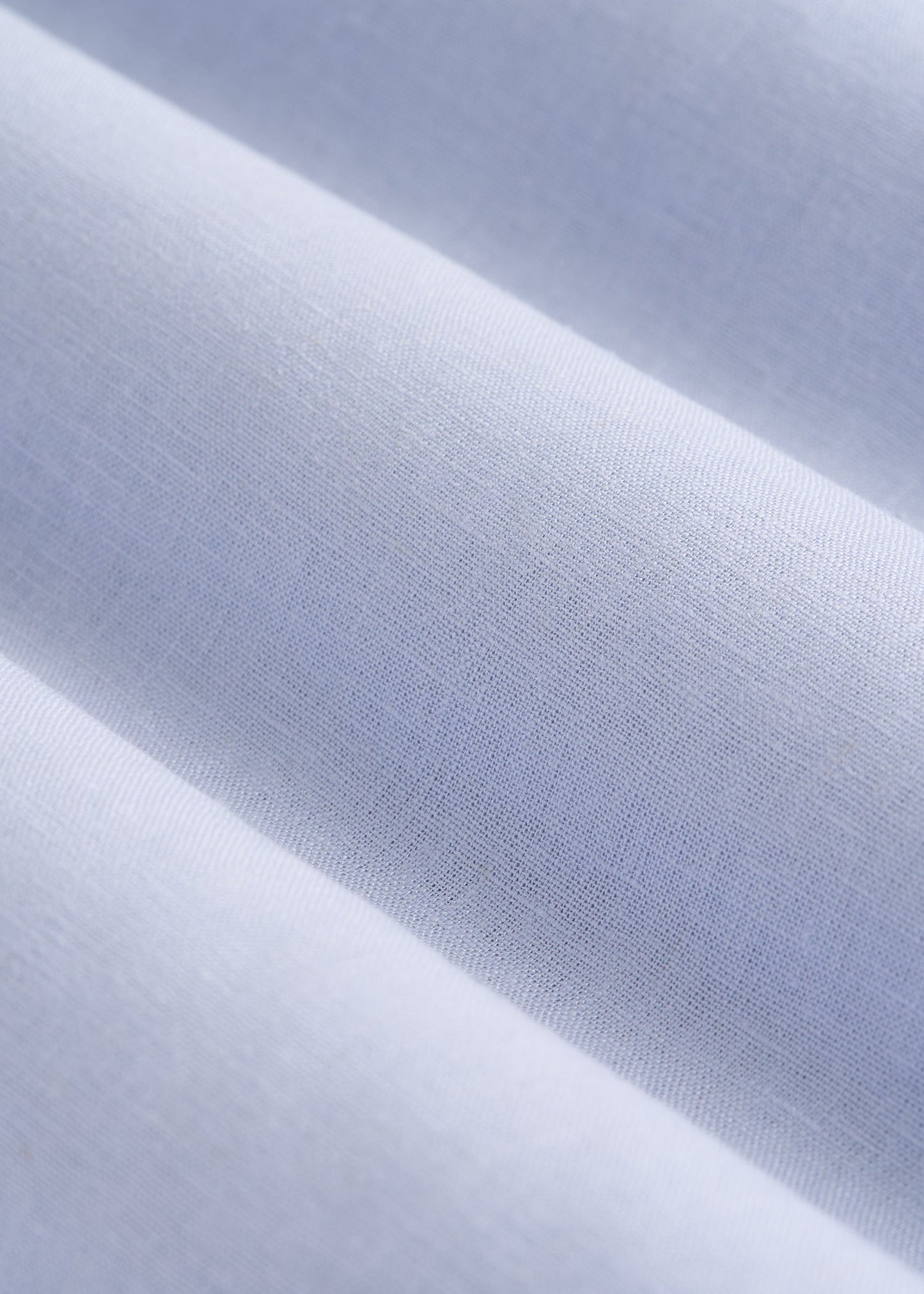 American Tall Men Band Collar Linen Button Shirt for Tall Men in Airy Blue
