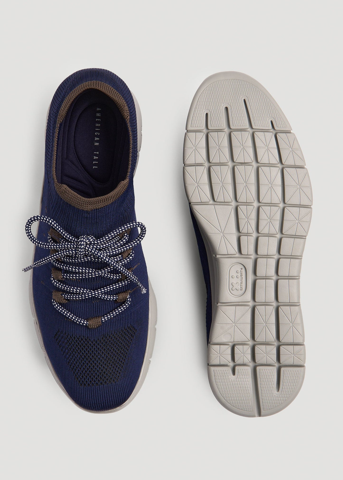 American Tall Men Knit Running Shoes for Tall Men in Navy