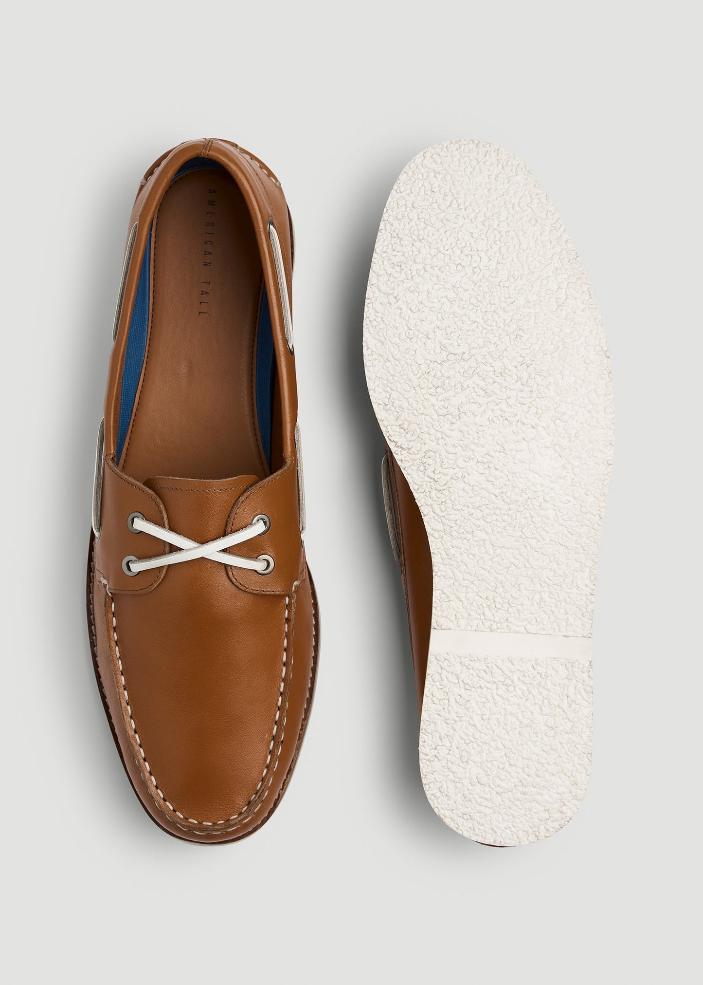 American Tall Men Boat Shoe for Tall Men in Beige