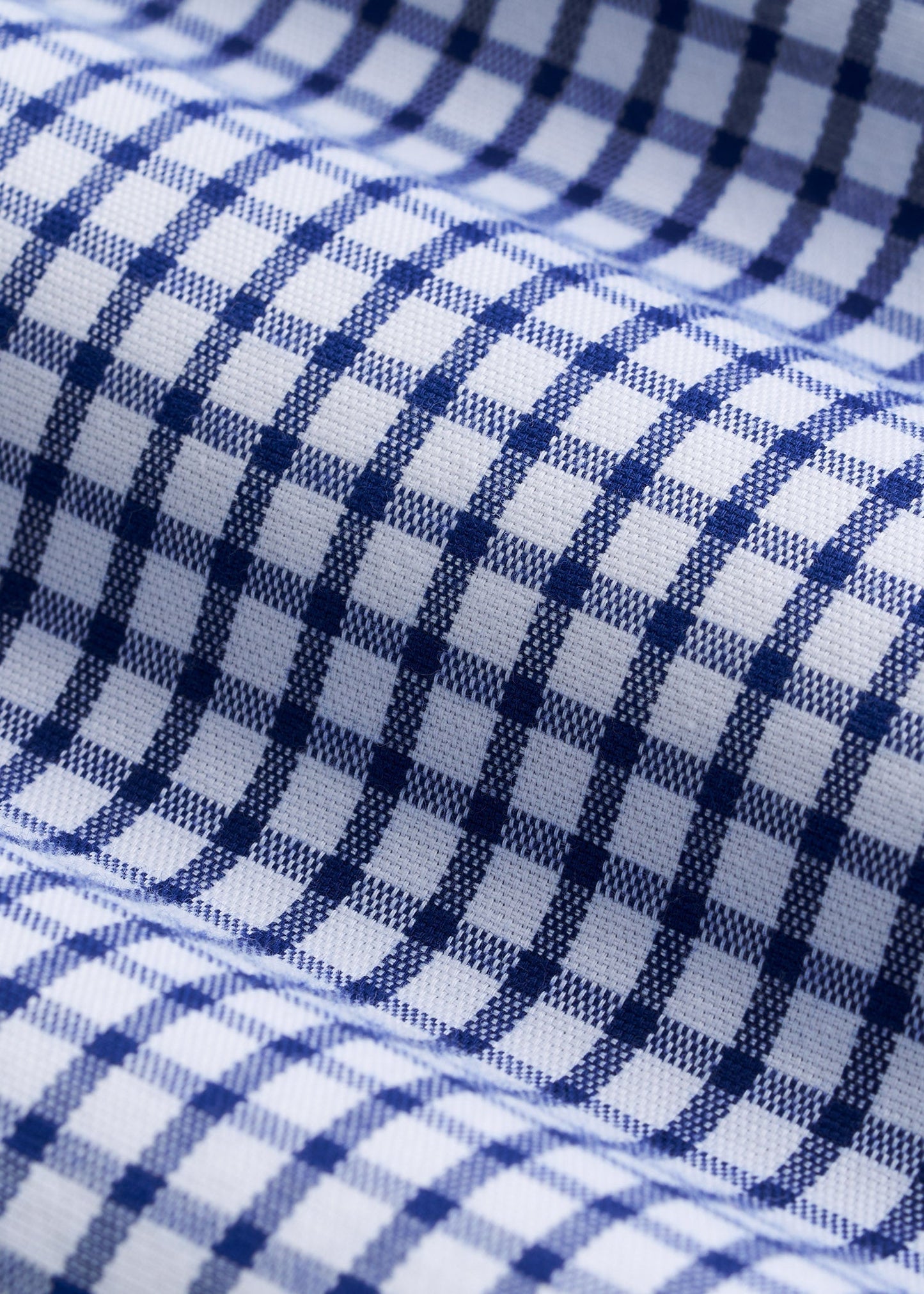 American Tall Men Oskar Easy Care Dress Shirt for Tall Men in Bright Blue Grid