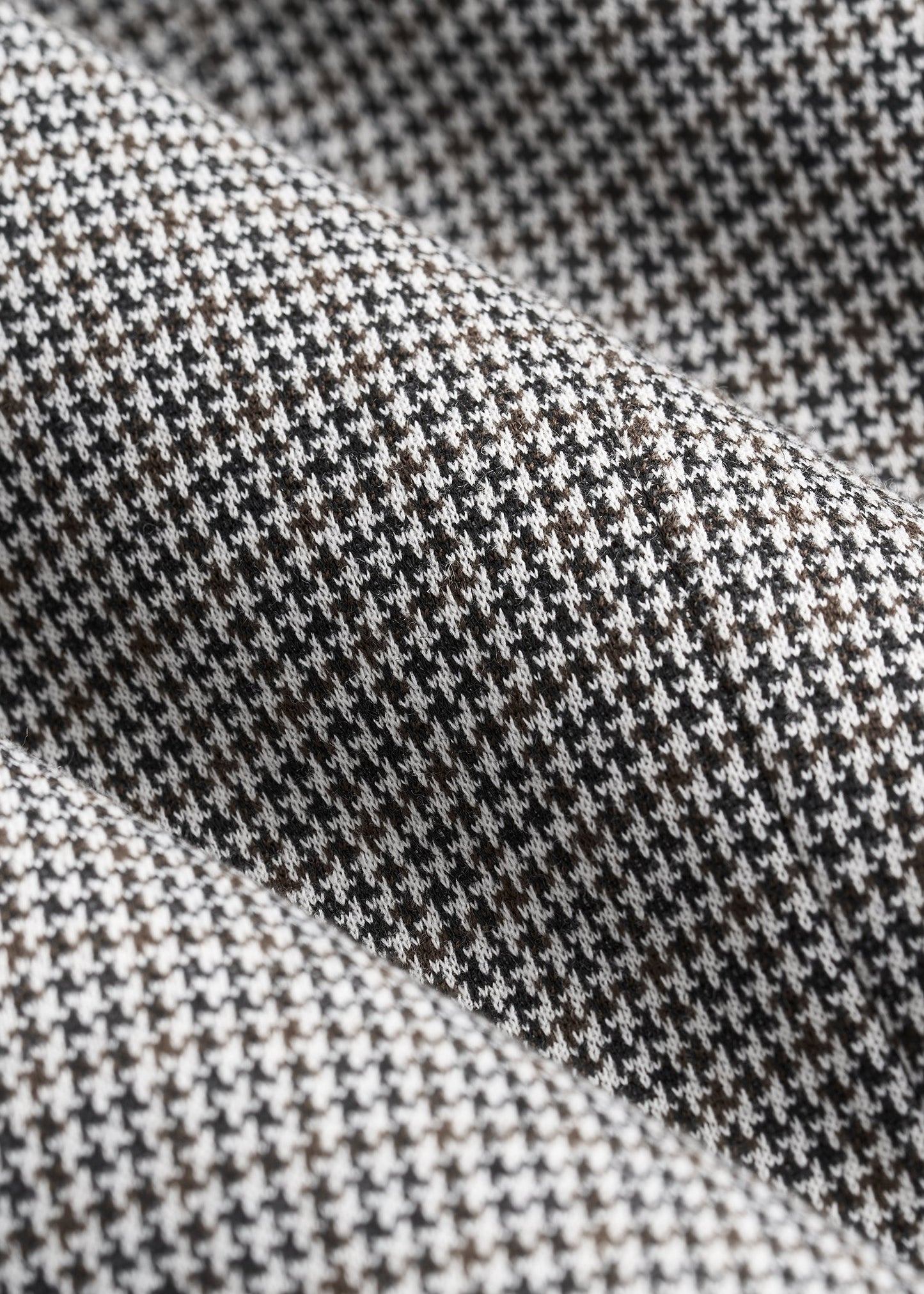 American Tall Men Hooded Bib Blazer for Tall Men in Chocolate and Black Houndstooth