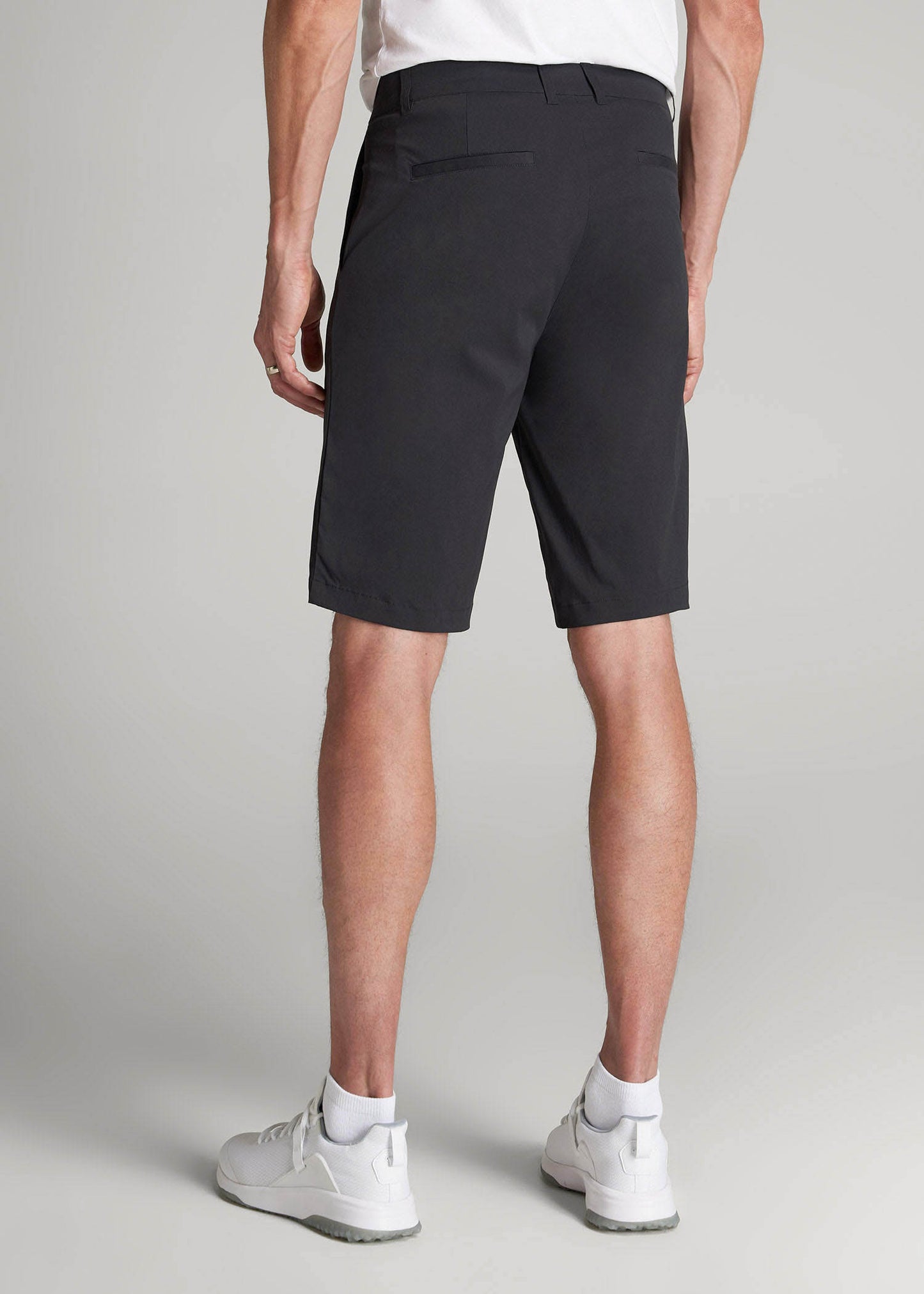 American Tall Men Traveler Chino Shorts for Tall Men in Black