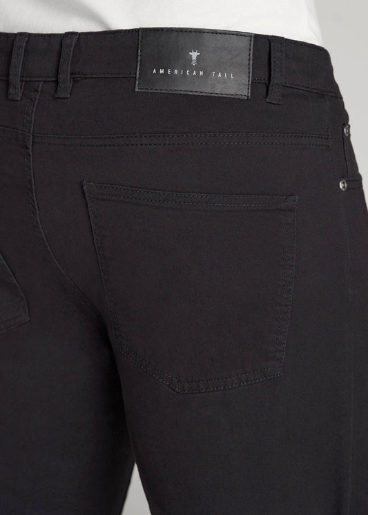 American Tall Men Dylan Slim Fit Five-Pocket Pants For Tall Men in Black