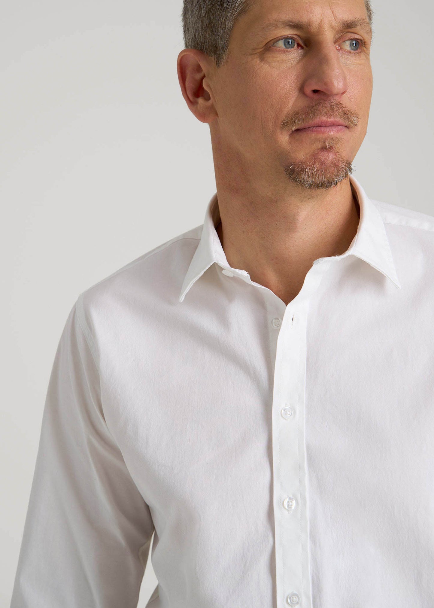 American Tall Men Oskar Easy Care Dress Shirt for Tall Men in Bright White