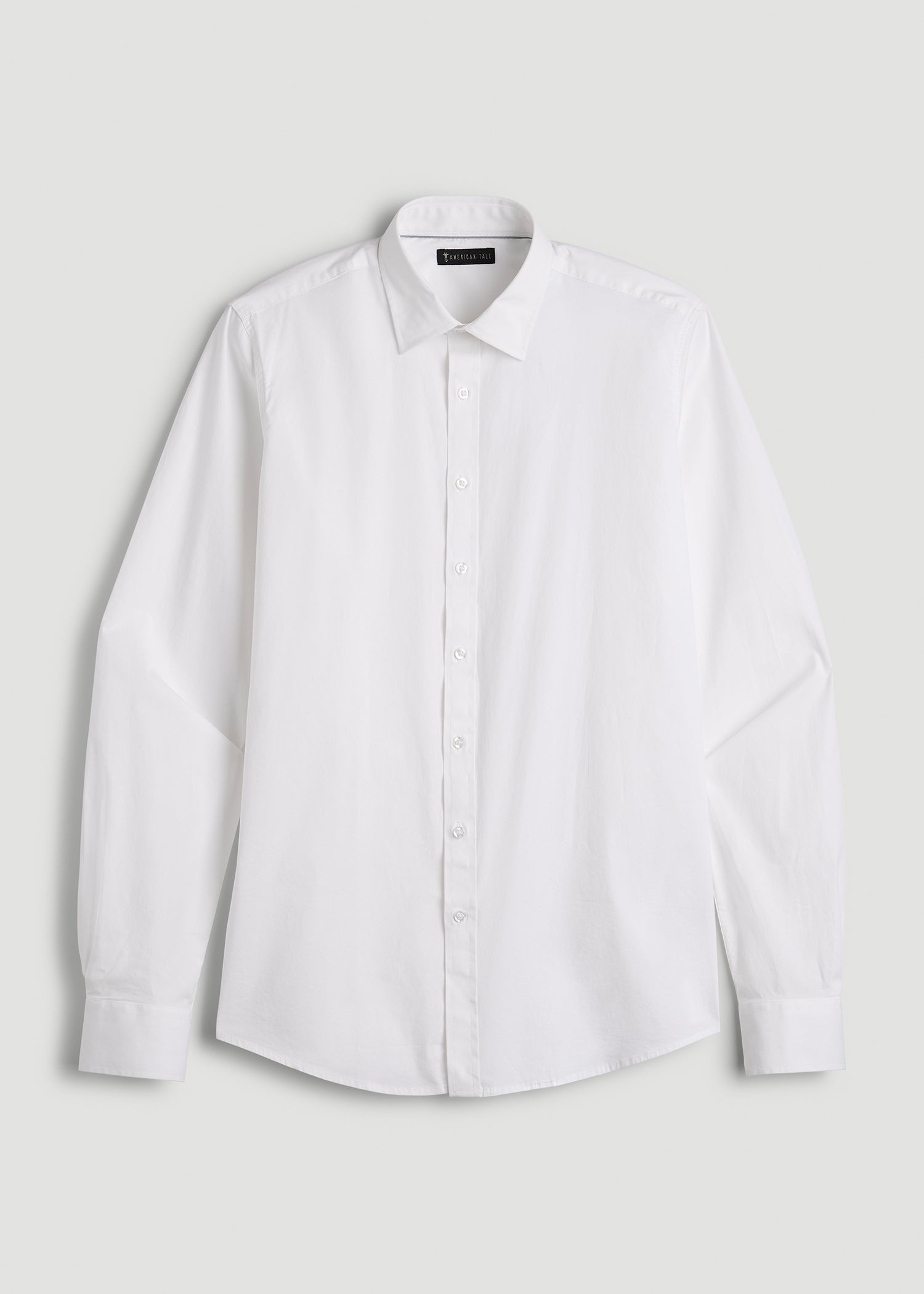 American Tall Men Oskar Easy Care Dress Shirt for Tall Men in Bright White