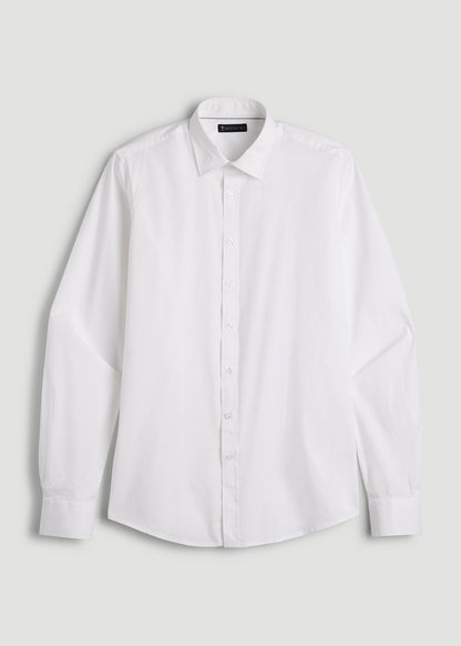 American Tall Men Oskar Easy Care Dress Shirt for Tall Men in Bright White