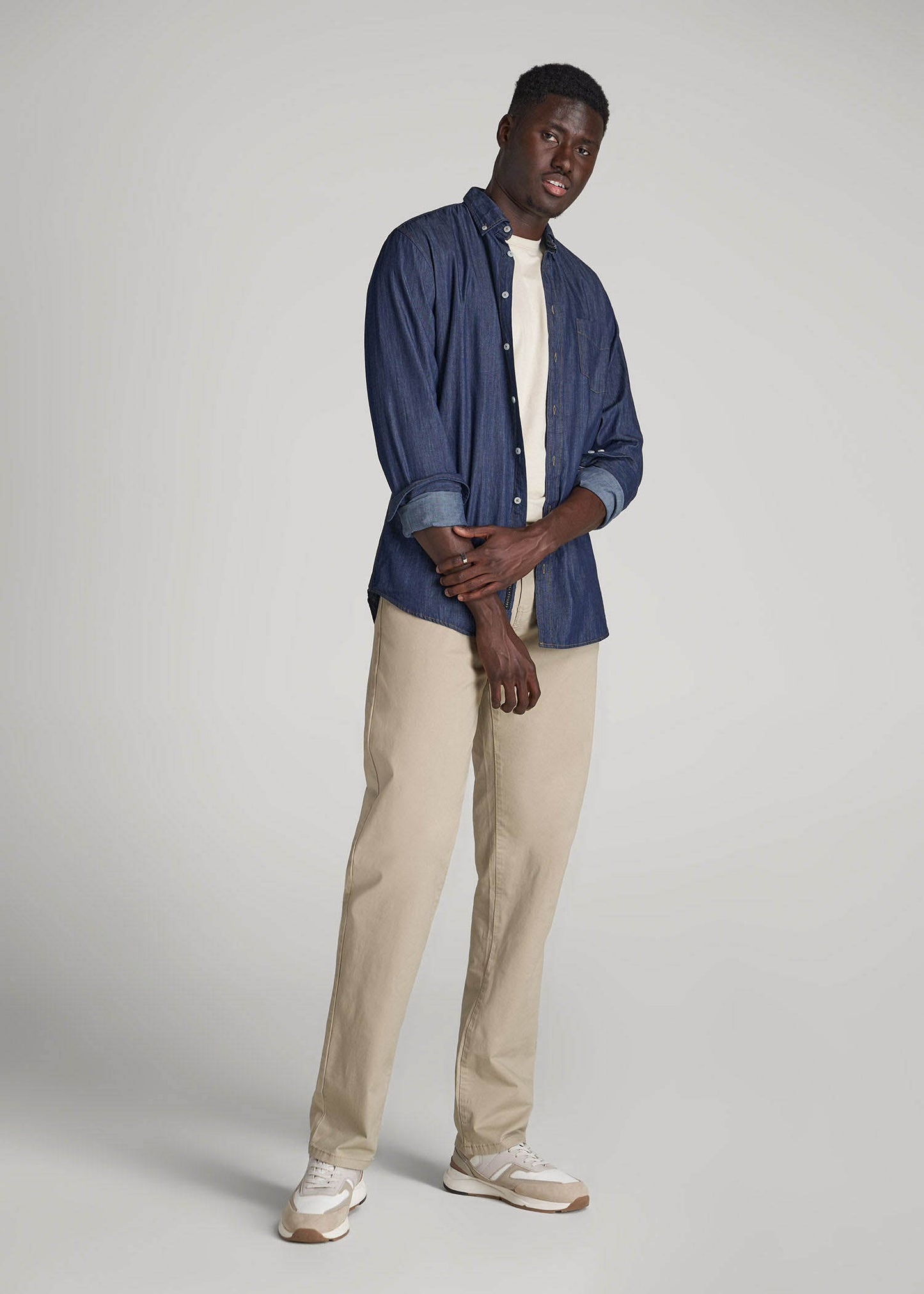 American Tall Men Mason RELAXED Chinos for Tall Men in Desert Khaki