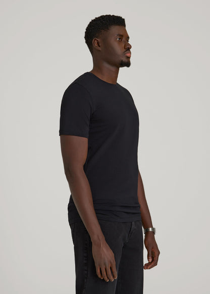 American Tall Men The Essential Slim Fit Crewneck Tee for Tall Men in Black