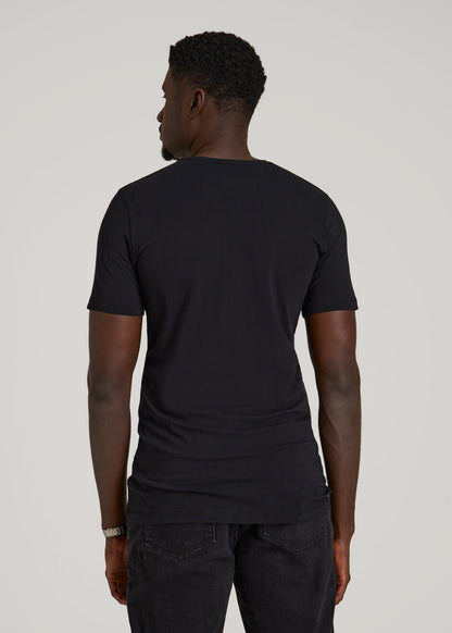 American Tall Men The Essential Slim Fit Crewneck Tee for Tall Men in Black