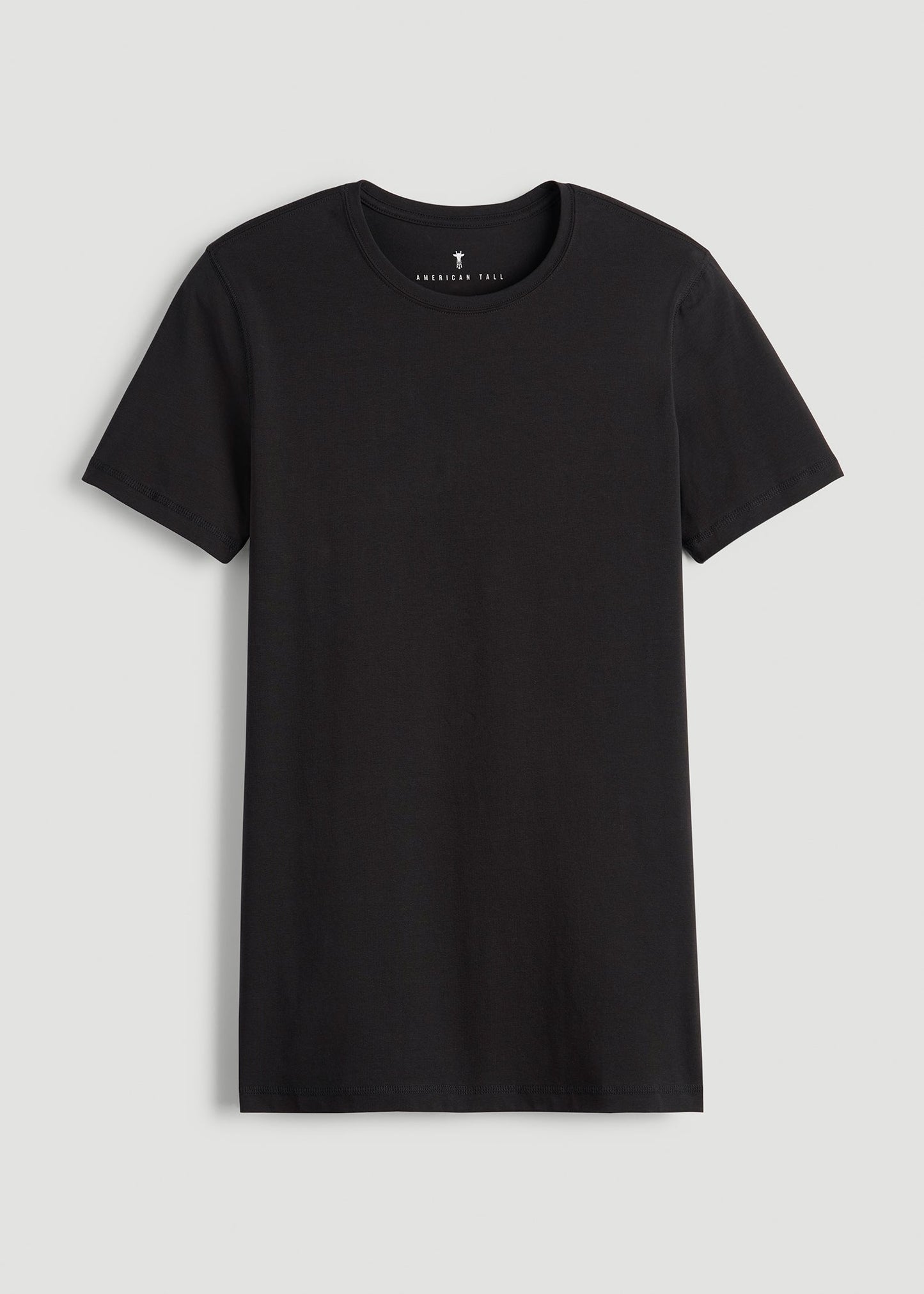 American Tall Men The Essential Slim Fit Crewneck Tee for Tall Men in Black