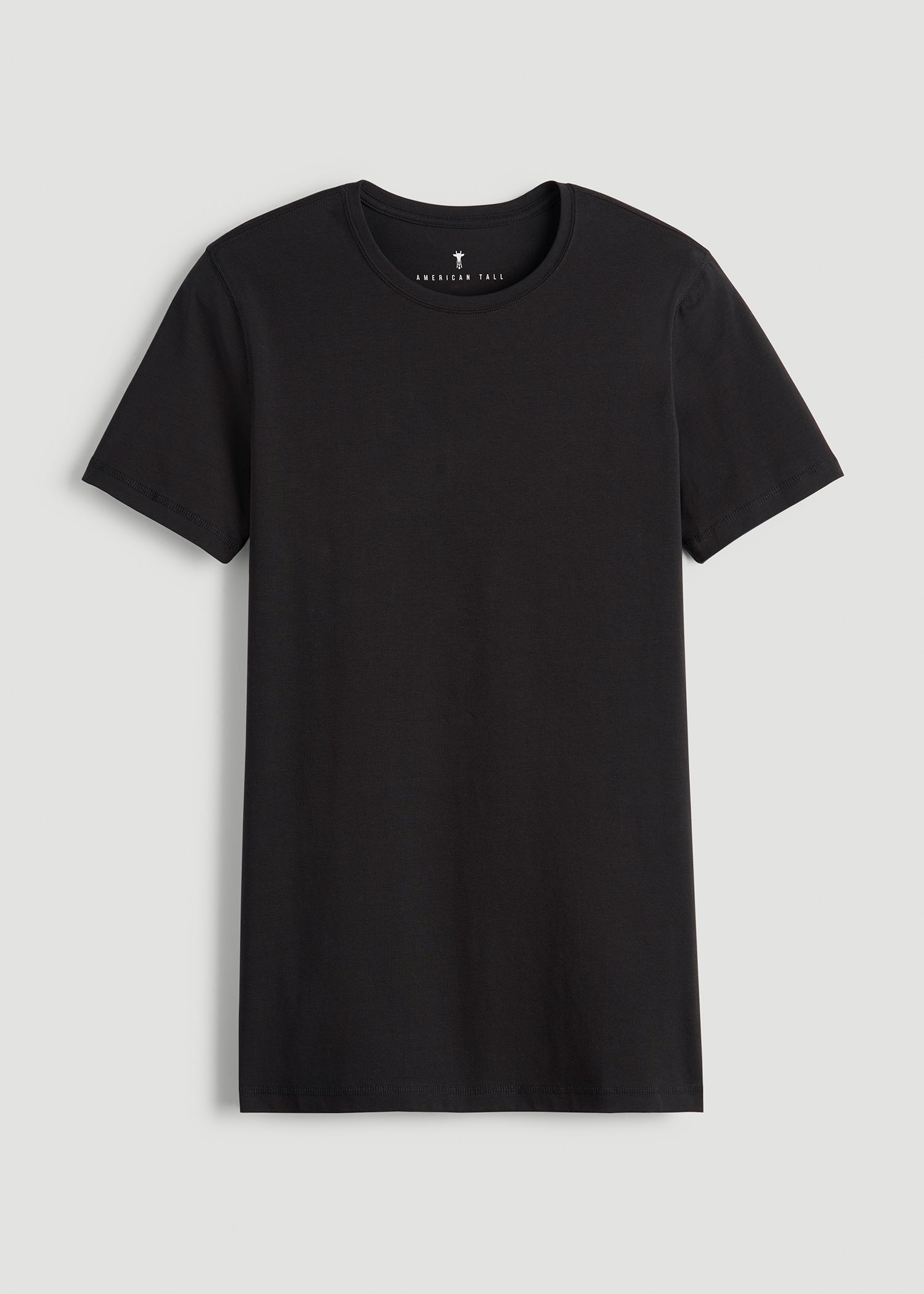 American Tall Men The Essential Slim Fit Crewneck Tee for Tall Men in Black
