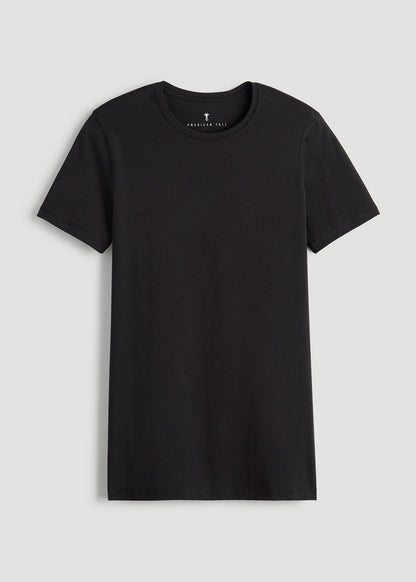 American Tall Men The Essential Slim Fit Crewneck Tee for Tall Men in Black
