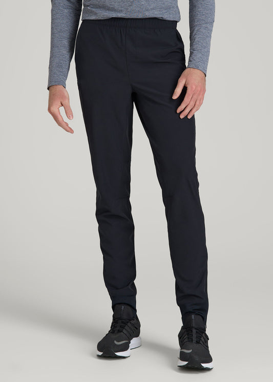 American Tall Men Featherweight Perforated Training Jogger for Tall Men in Black