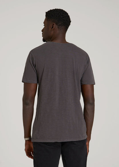 American Tall Men REGULAR-FIT Slub Tee for Tall Men in Charcoal