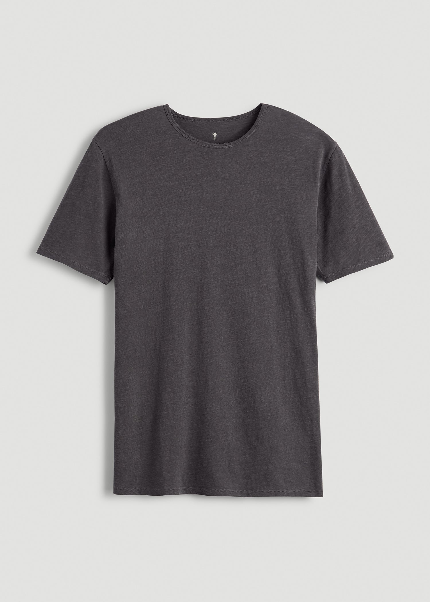 American Tall Men REGULAR-FIT Slub Tee for Tall Men in Charcoal