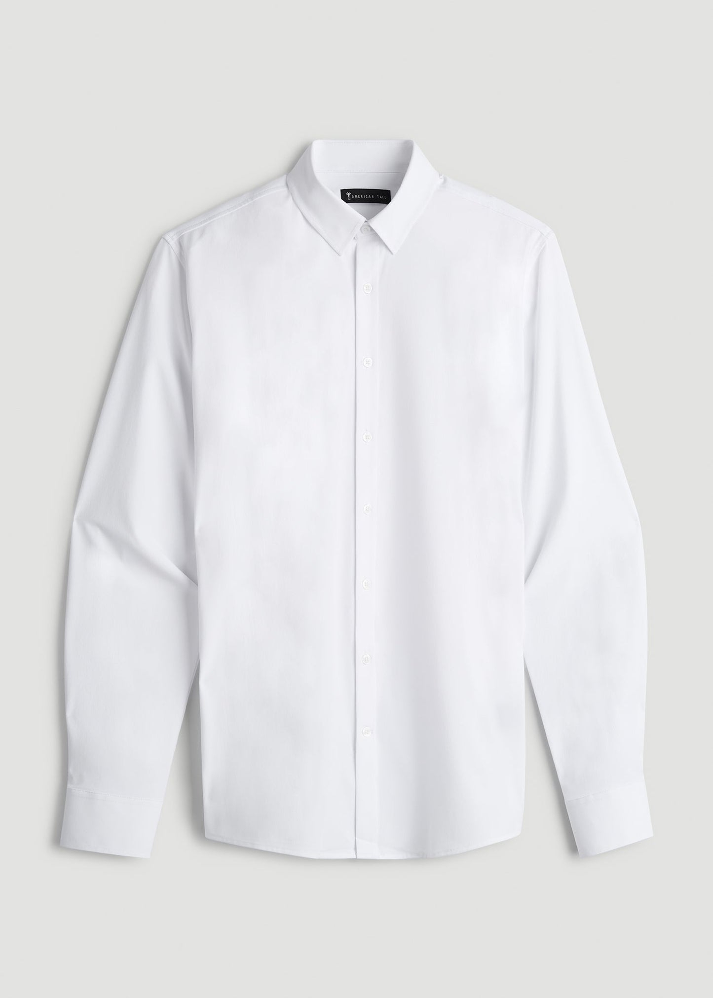 American Tall Men Traveler Stretch Dress Shirt in White