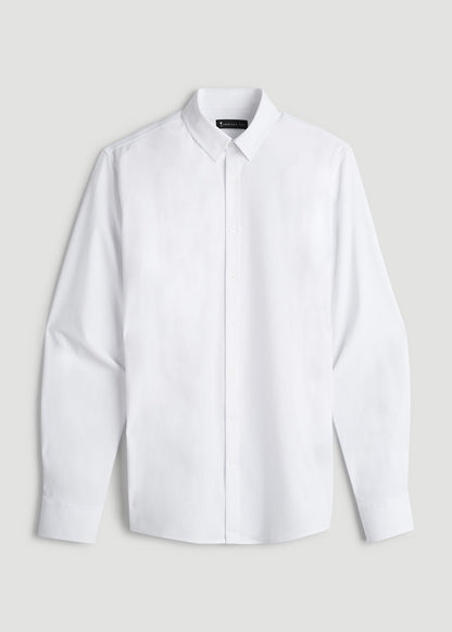American Tall Men Traveler Stretch Dress Shirt in White