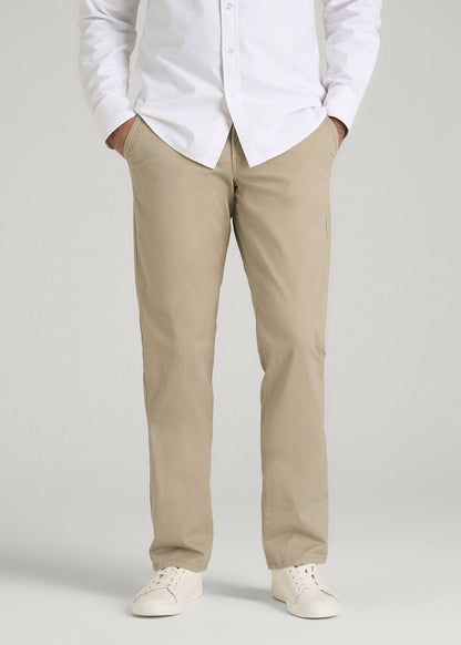 American Tall Men Carman TAPERED Chinos for Tall Men in Desert Khaki