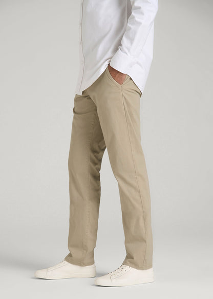 American Tall Men Carman TAPERED Chinos for Tall Men in Desert Khaki