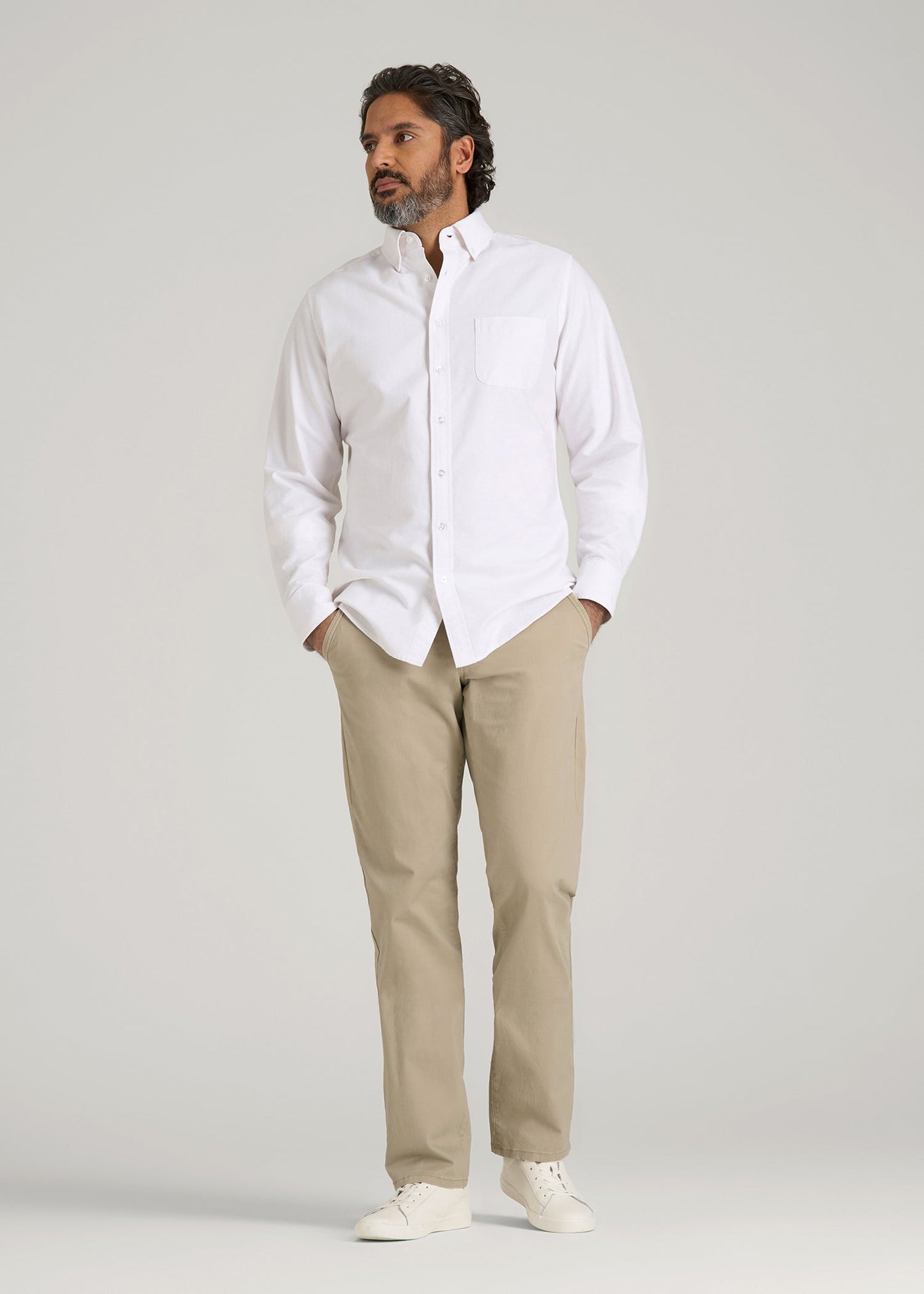 American Tall Men Carman TAPERED Chinos for Tall Men in Desert Khaki