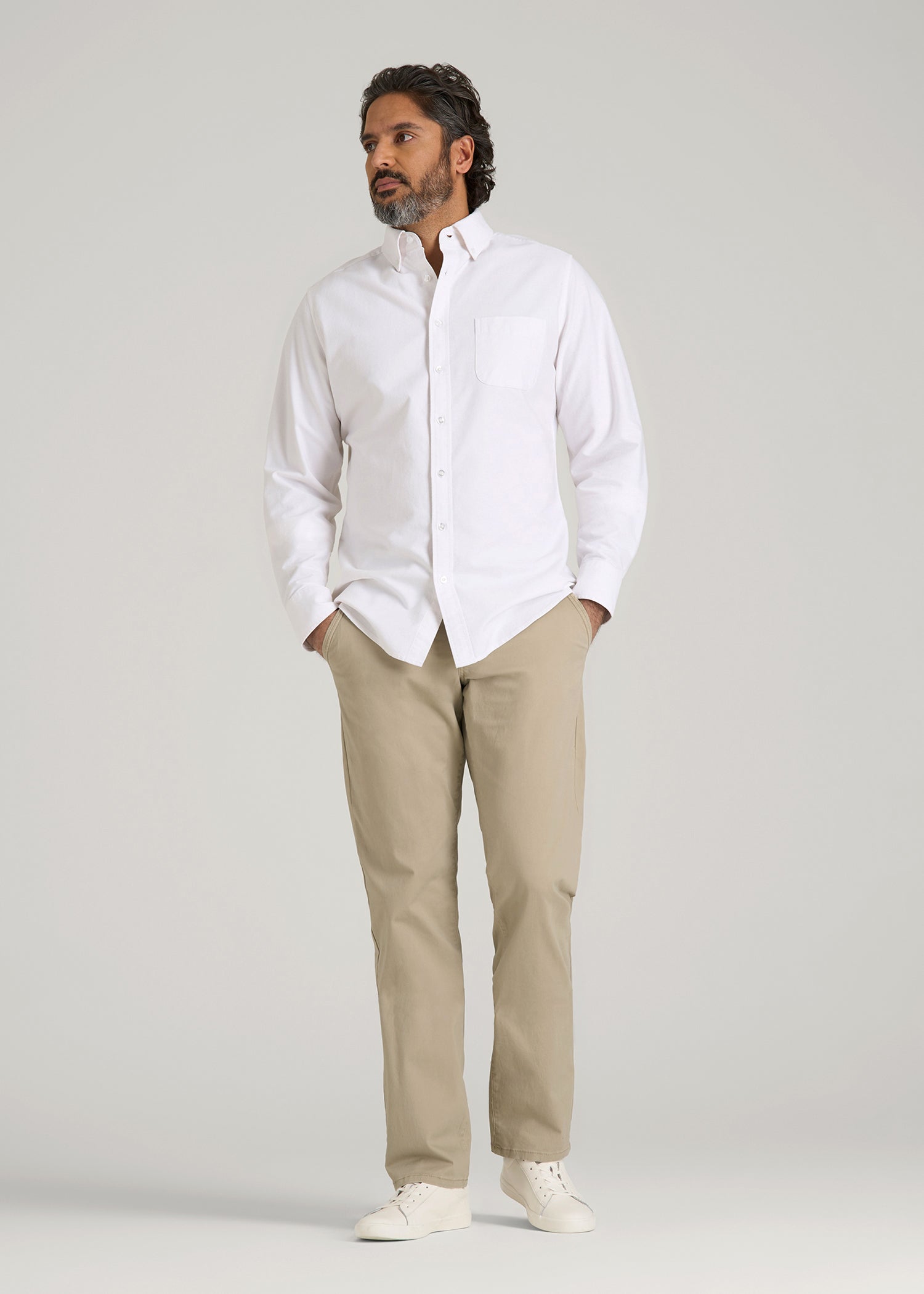 American Tall Men Carman TAPERED Chinos for Tall Men in Desert Khaki