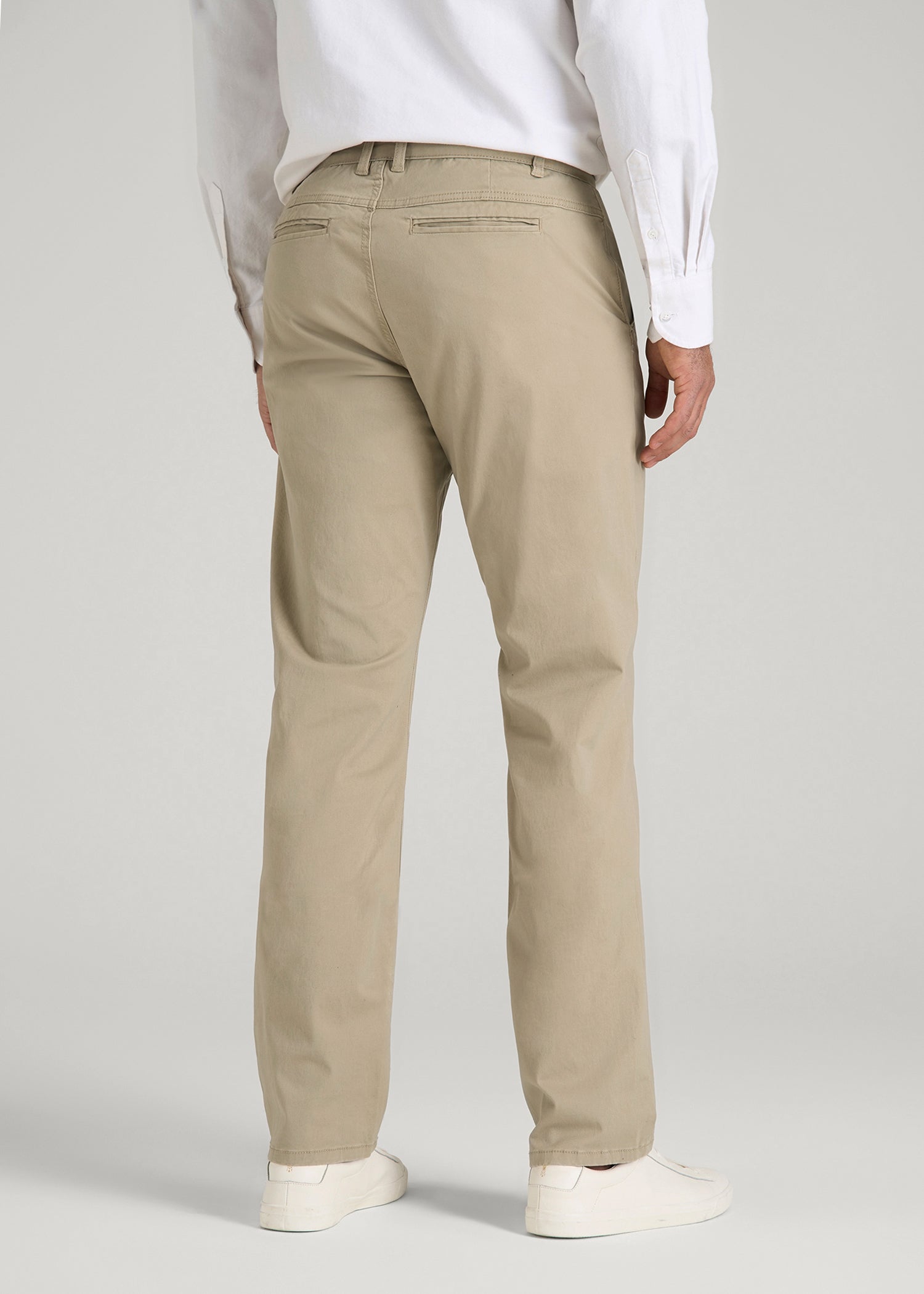 American Tall Men Carman TAPERED Chinos for Tall Men in Desert Khaki