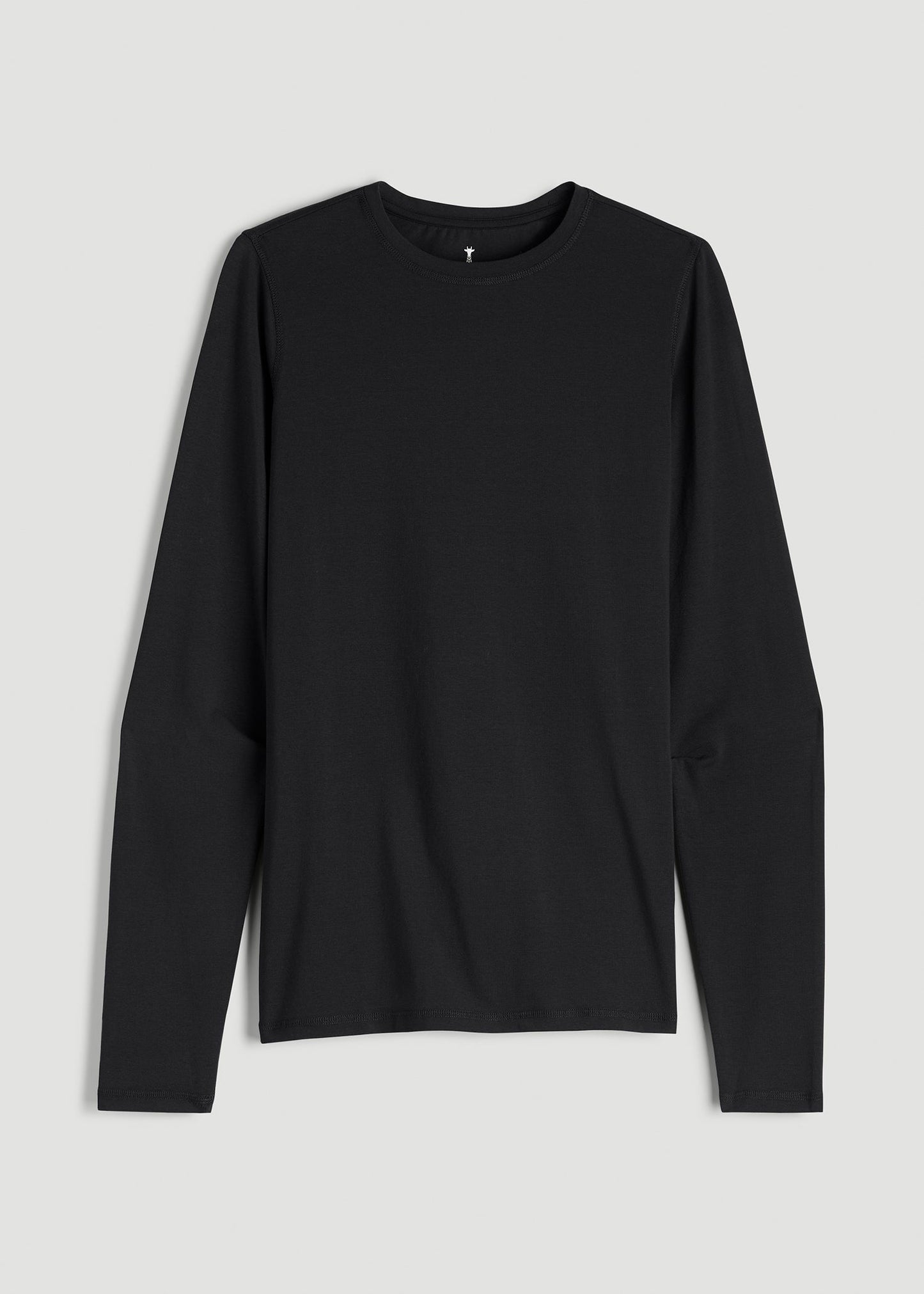 American Tall Men The Essential Slim Fit Long Sleeve Tee for Tall Men in Black