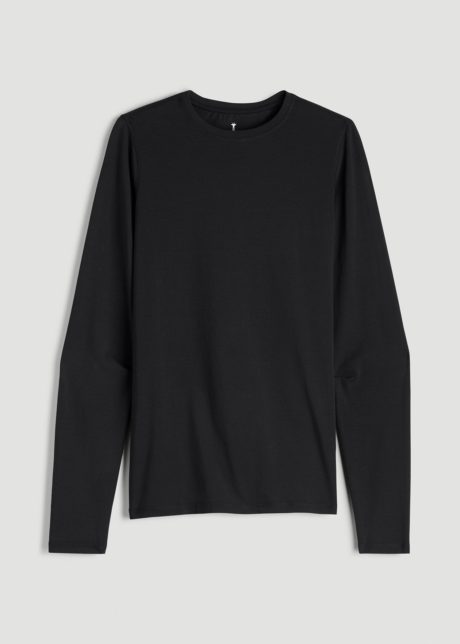American Tall Men The Essential Slim Fit Long Sleeve Tee for Tall Men in Black