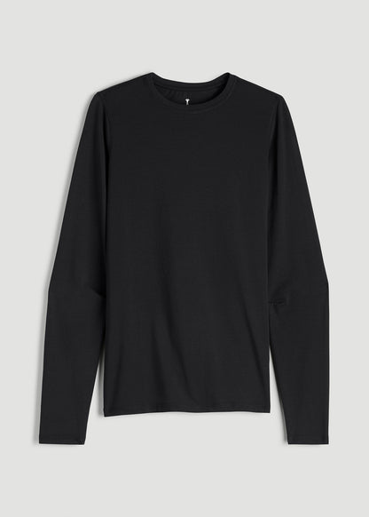 American Tall Men The Essential Slim Fit Long Sleeve Tee for Tall Men in Black