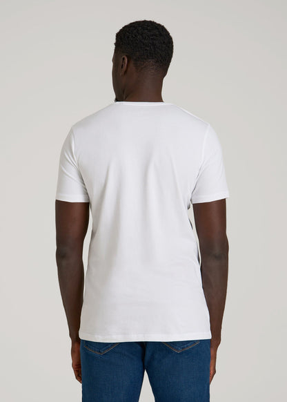 American Tall Men The Essential Slim Fit Crewneck Tee for Tall Men in White