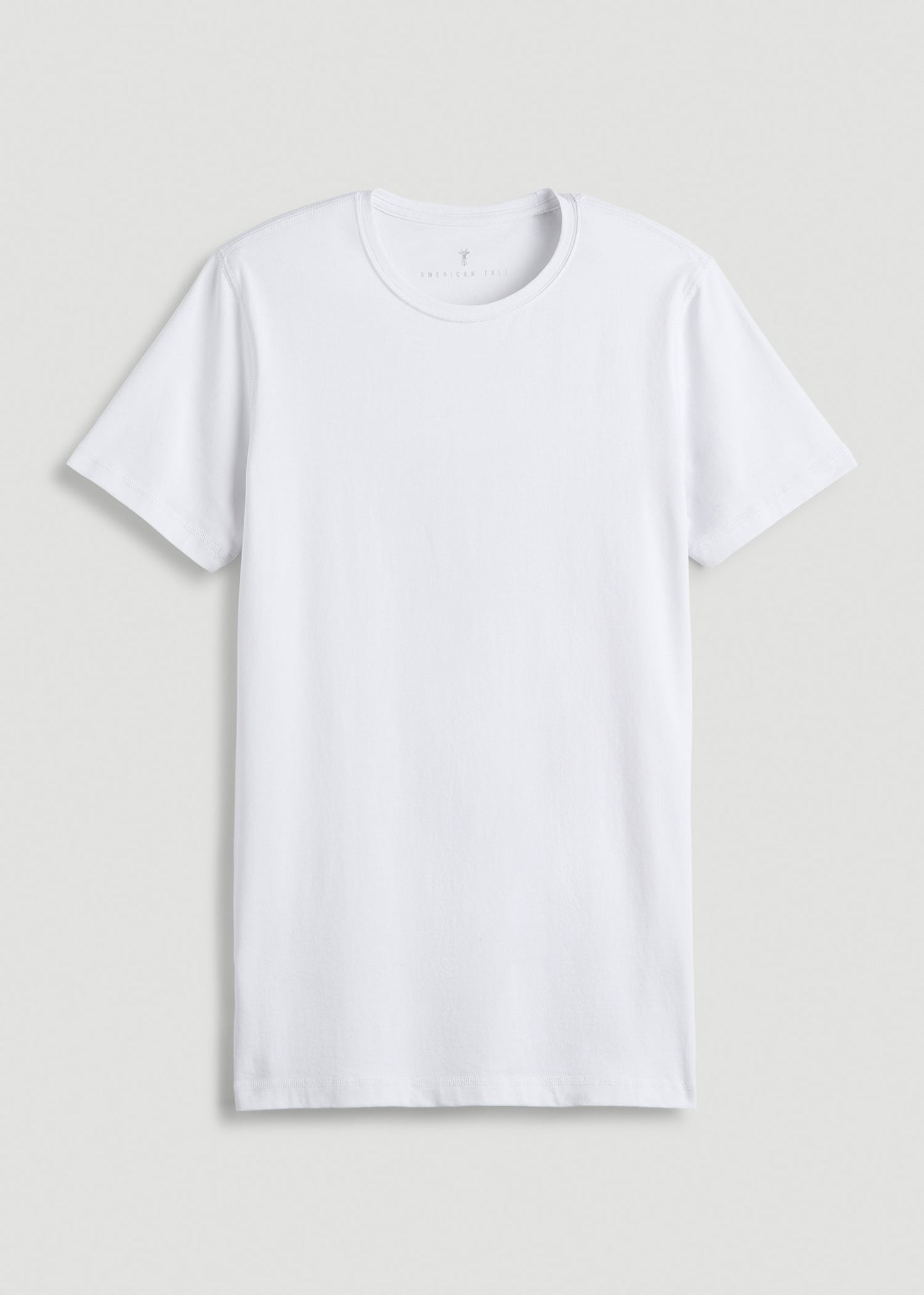 American Tall Men The Essential Slim Fit Crewneck Tee for Tall Men in White