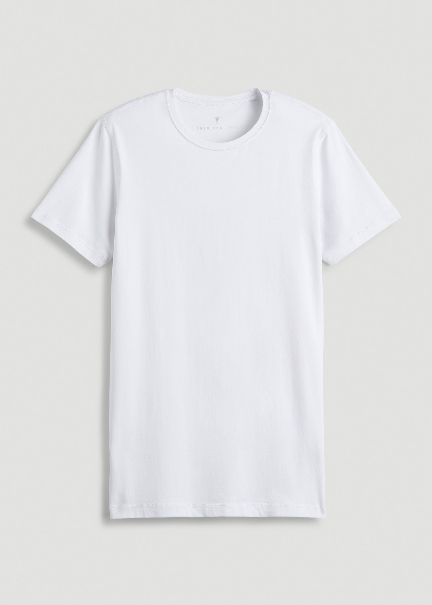 American Tall Men The Essential Slim Fit Crewneck Tee for Tall Men in White