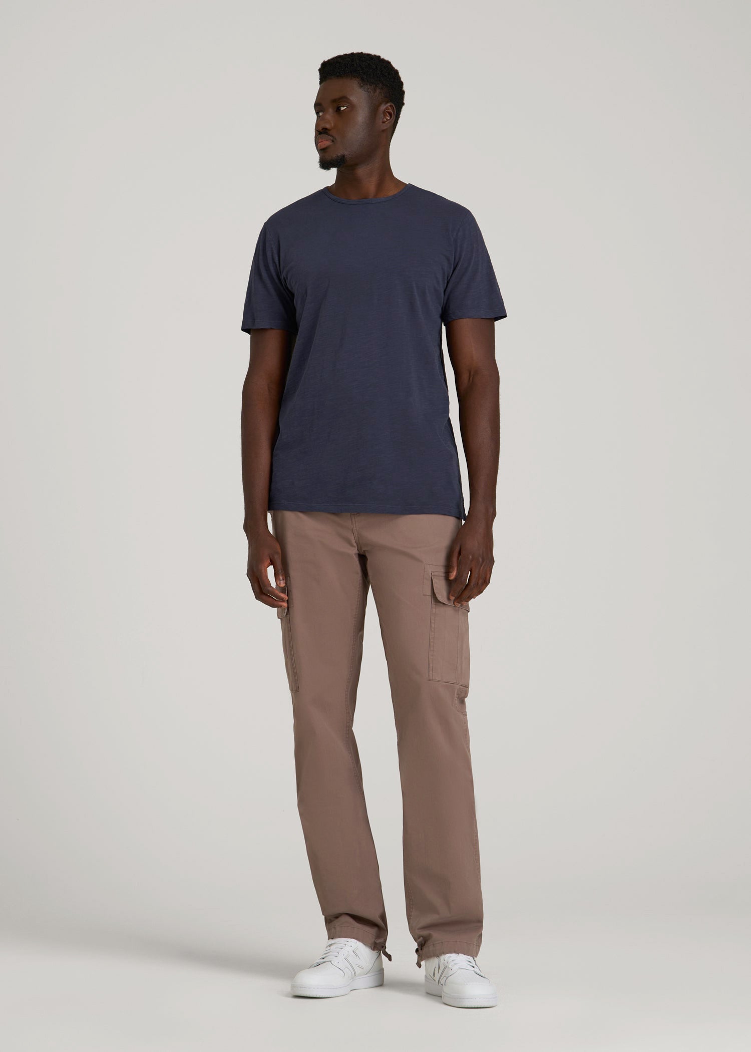 American Tall Men REGULAR-FIT Slub Tee for Tall Men in Navy