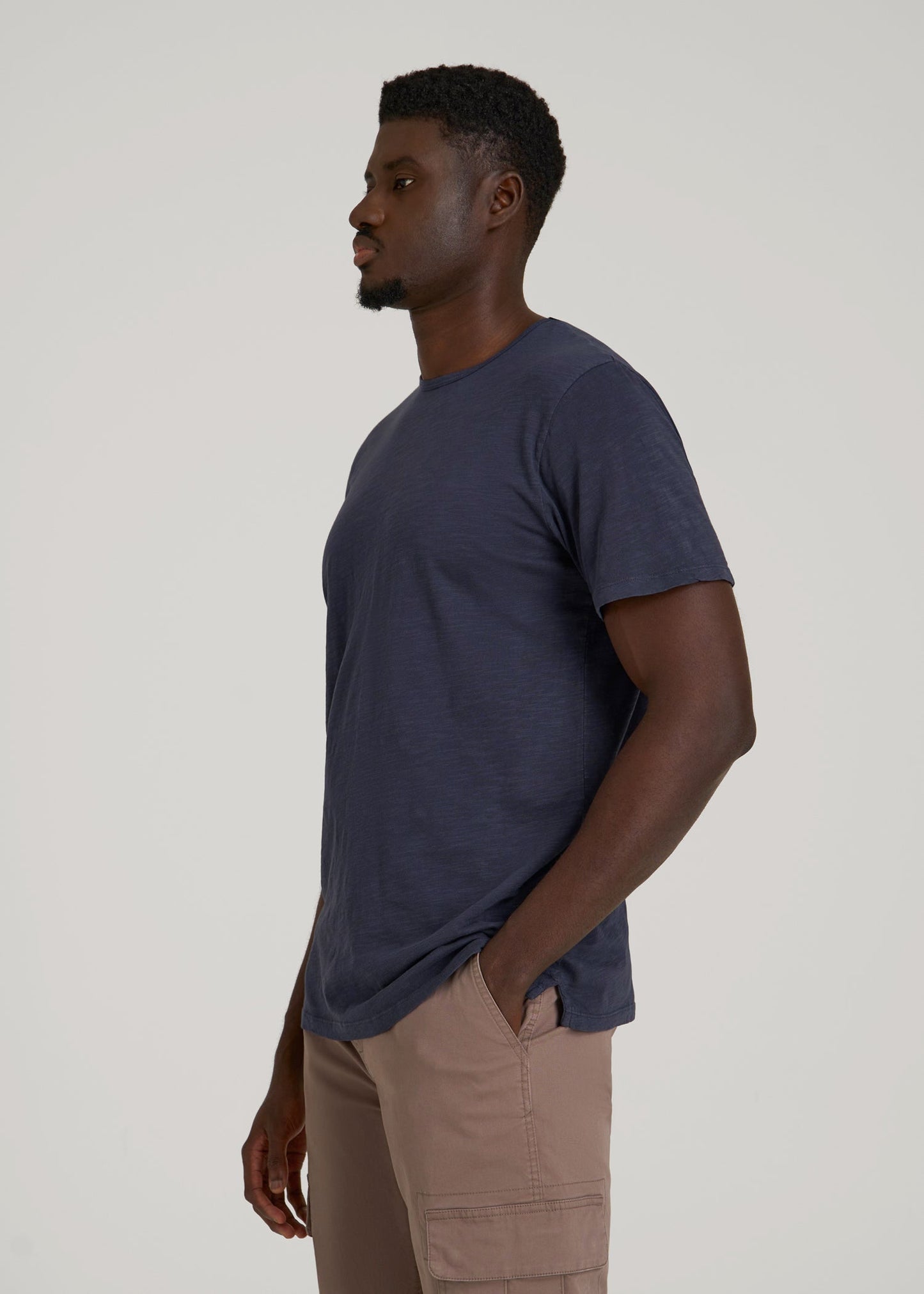 American Tall Men REGULAR-FIT Slub Tee for Tall Men in Navy