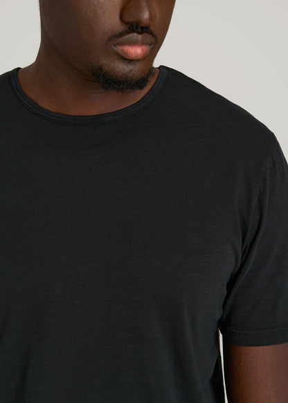 American Tall Men REGULAR-FIT Slub Tee for Tall Men in Black
