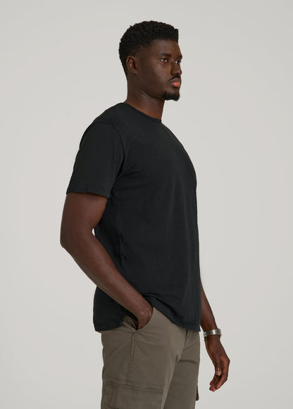 American Tall Men REGULAR-FIT Slub Tee for Tall Men in Black