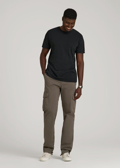 American Tall Men REGULAR-FIT Slub Tee for Tall Men in Black