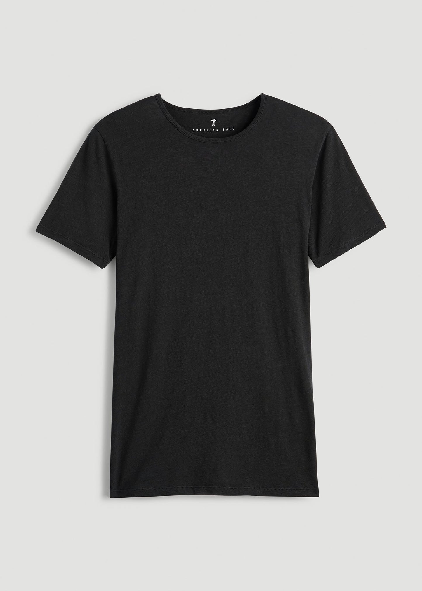 American Tall Men REGULAR-FIT Slub Tee for Tall Men in Black