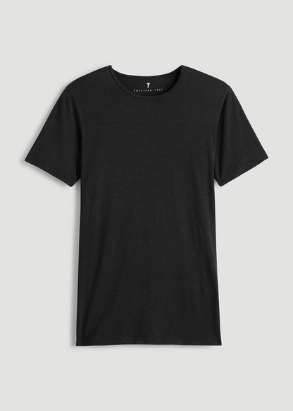 American Tall Men REGULAR-FIT Slub Tee for Tall Men in Black